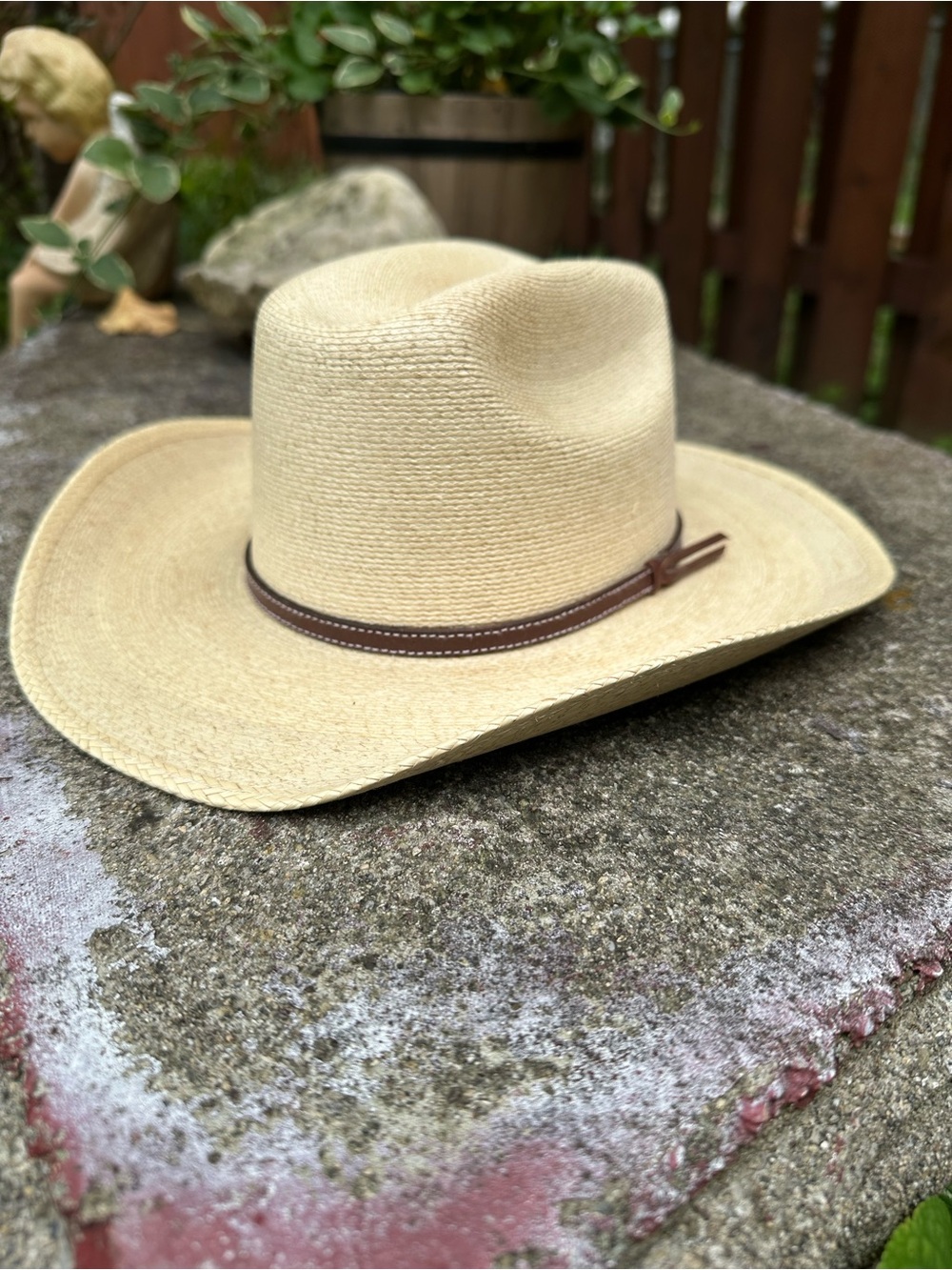 Atwood Infant Palm Leaf Western Cowboy Hat Leather Band Baby Rodeo Photo Op